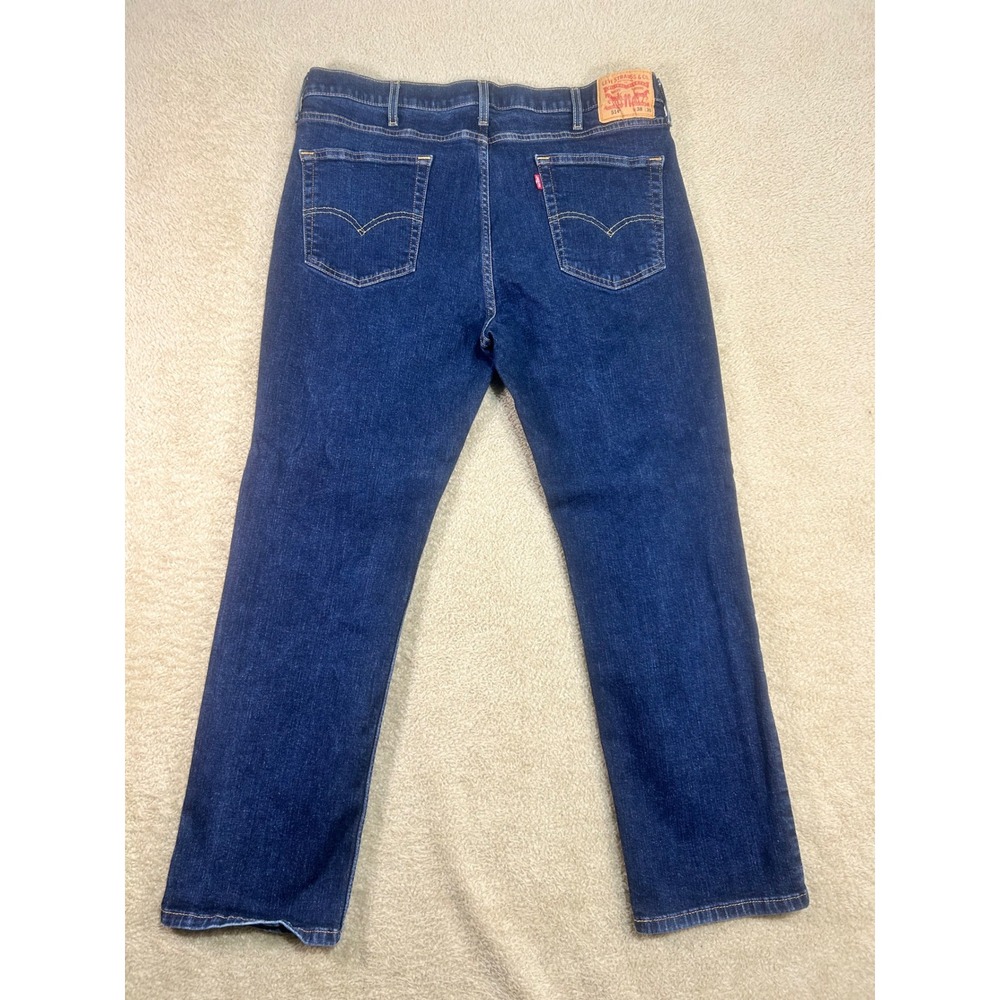 Levi Strauss 514 Straight Fit Dark Wash Denim Jeans Men W38 L30 - Picture 5 of 7